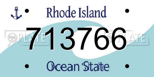 713766 Rhode Island License Plate