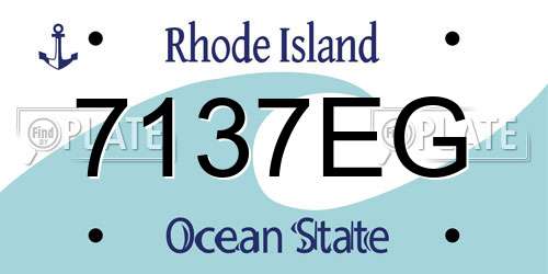 7137EG Rhode Island License Plate