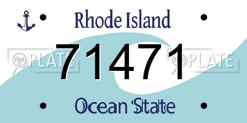 71471 Rhode Island License Plate