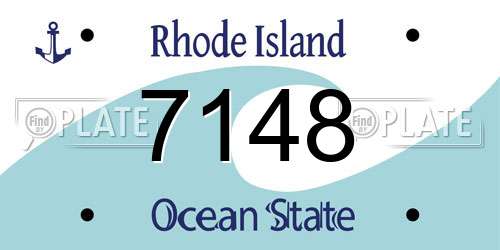 7148 Rhode Island License Plate