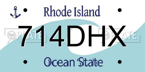 714DHX Rhode Island License Plate