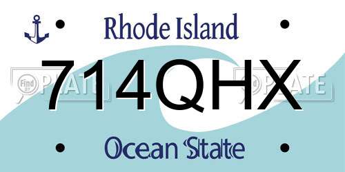 714QHX Rhode Island License Plate