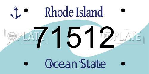 71512 Rhode Island License Plate