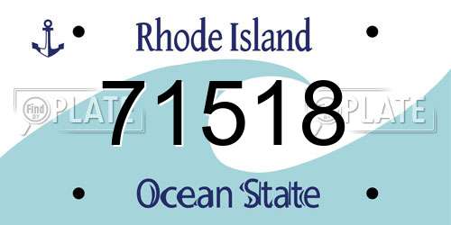 71518 Rhode Island License Plate