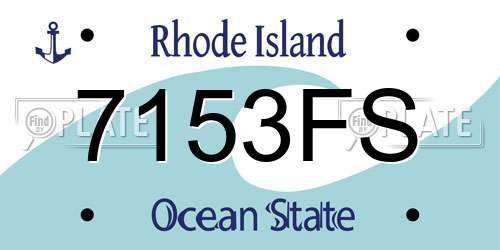 7153FS Rhode Island License Plate