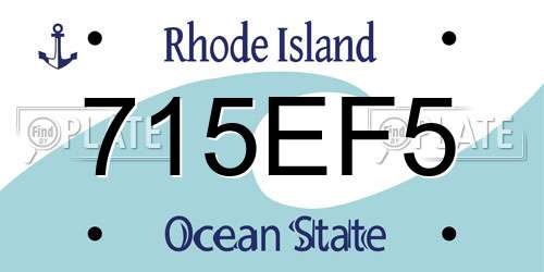 715EF5 Rhode Island License Plate