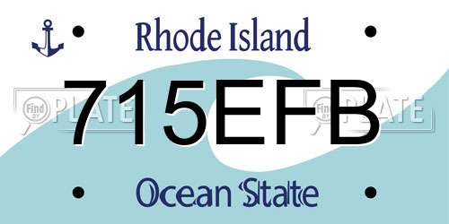 715EFB Rhode Island License Plate