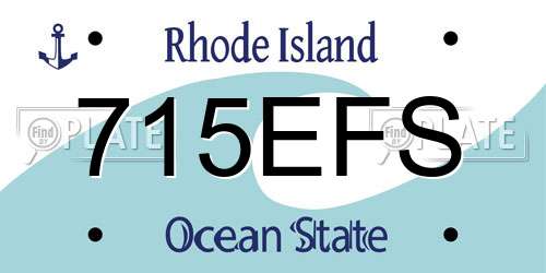 715EFS Rhode Island License Plate