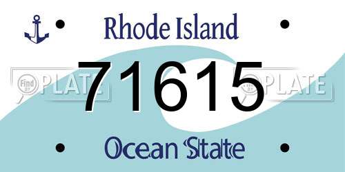 71615 Rhode Island License Plate