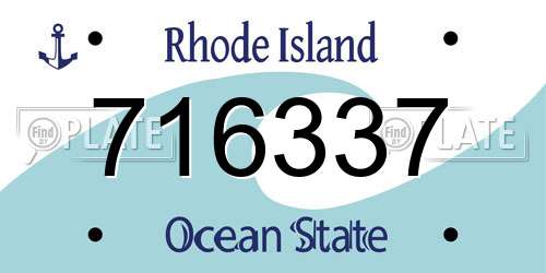 716337 Rhode Island License Plate