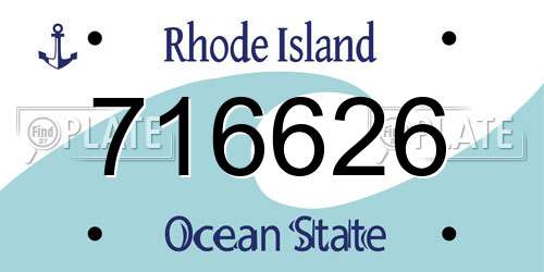 716626 Rhode Island License Plate