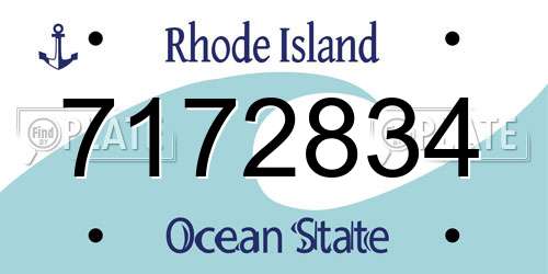 7172834 Rhode Island License Plate