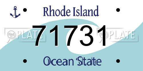 71731 Rhode Island License Plate