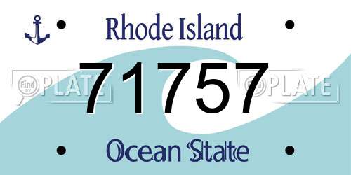 71757 Rhode Island License Plate