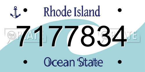 7177834 Rhode Island License Plate
