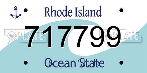 717799 Rhode Island License Plate