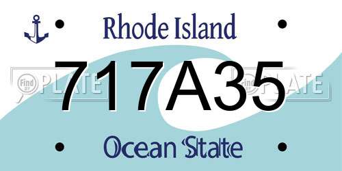 717A35 Rhode Island License Plate