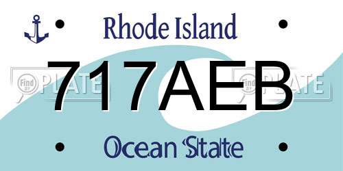 717AEB Rhode Island License Plate