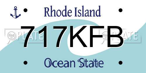 717KFB Rhode Island License Plate