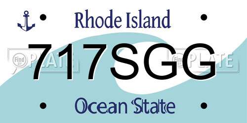 717SGG Rhode Island License Plate
