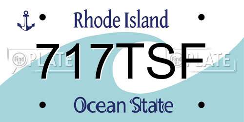717TSF Rhode Island License Plate