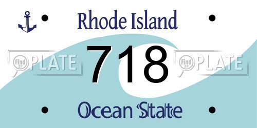 718 Rhode Island License Plate