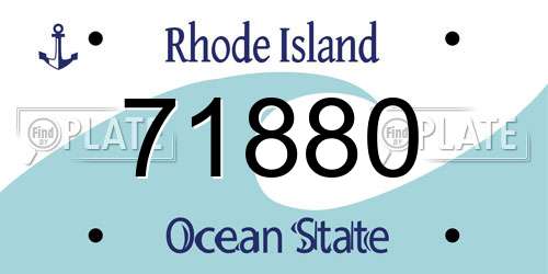 71880 Rhode Island License Plate