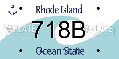 718B Rhode Island License Plate