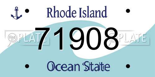 71908 Rhode Island License Plate