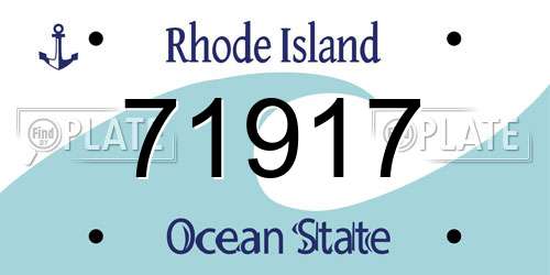 71917 Rhode Island License Plate