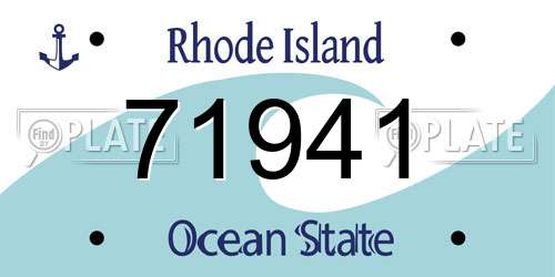 71941 Rhode Island License Plate