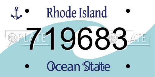 719683 Rhode Island License Plate