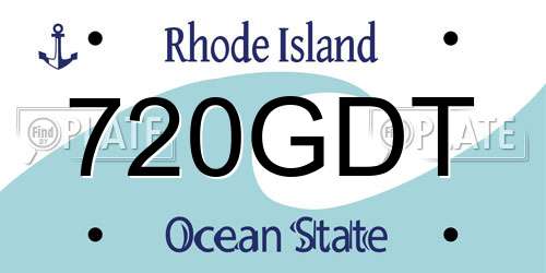 720GDT Rhode Island License Plate