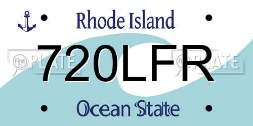 720LFR Rhode Island License Plate