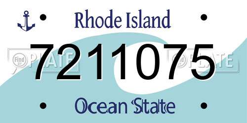 7211075 Rhode Island License Plate