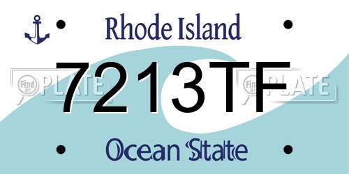 7213TF Rhode Island License Plate