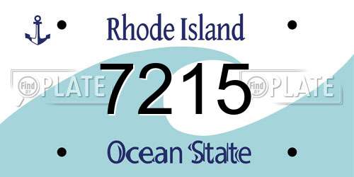 7215 Rhode Island License Plate