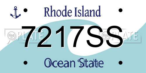 7217SS Rhode Island License Plate