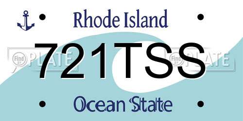 721TSS Rhode Island License Plate
