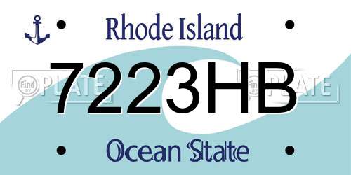 7223HB Rhode Island License Plate