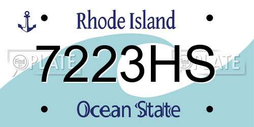 7223HS Rhode Island License Plate