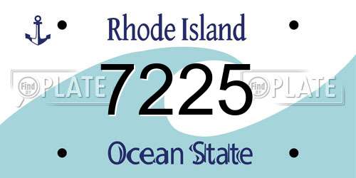 7225 Rhode Island License Plate