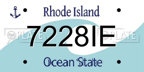7228IE Rhode Island License Plate