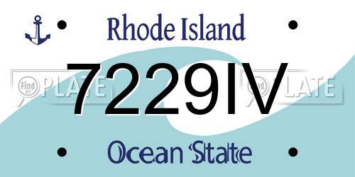7229IV Rhode Island License Plate