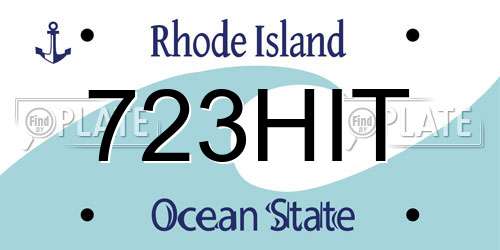 723HIT Rhode Island License Plate