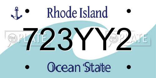 723YY2 Rhode Island License Plate