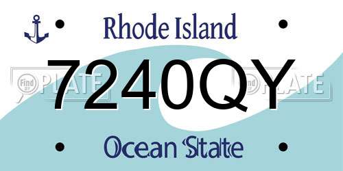 7240QY Rhode Island License Plate