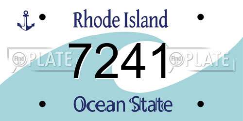 7241 Rhode Island License Plate