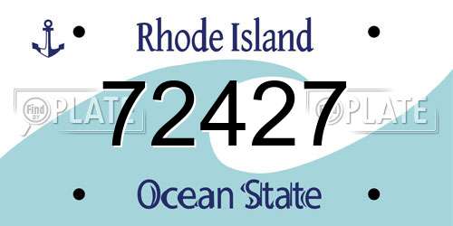 72427 Rhode Island License Plate