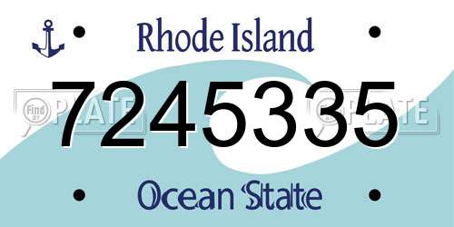 7245335 Rhode Island License Plate